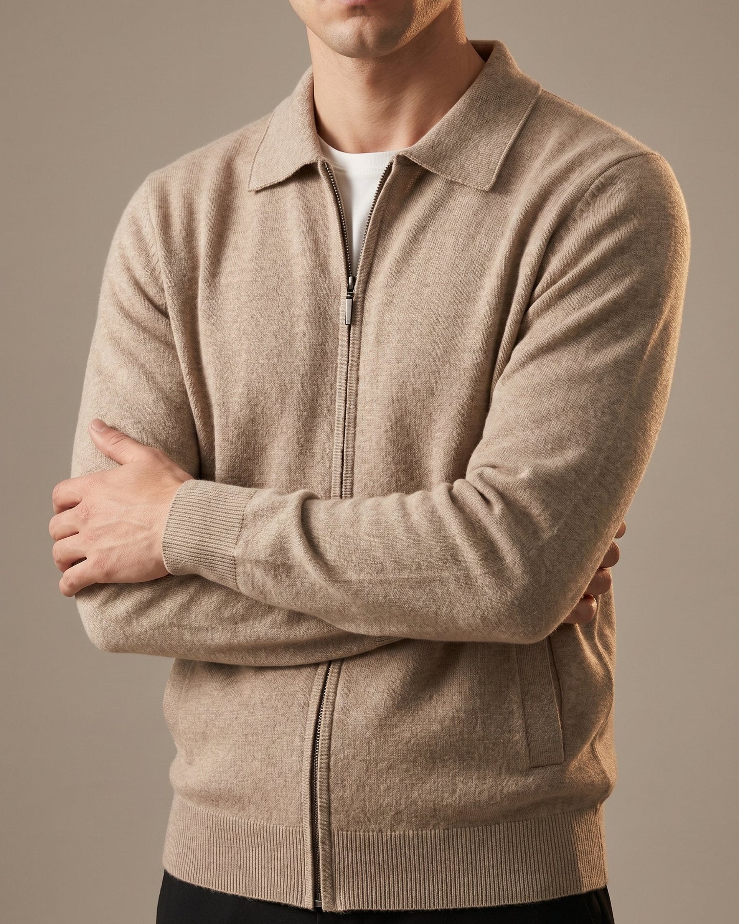 Rodolfo Cashmere Zip-Through Jacket
