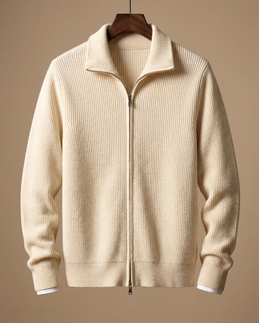 Angelo Cashmere Zip Cardigan