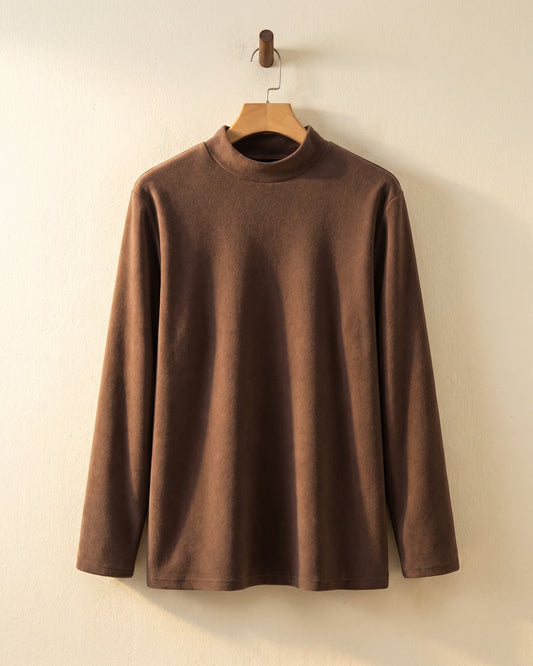 Cesar Mock Neck Long Sleeve Top