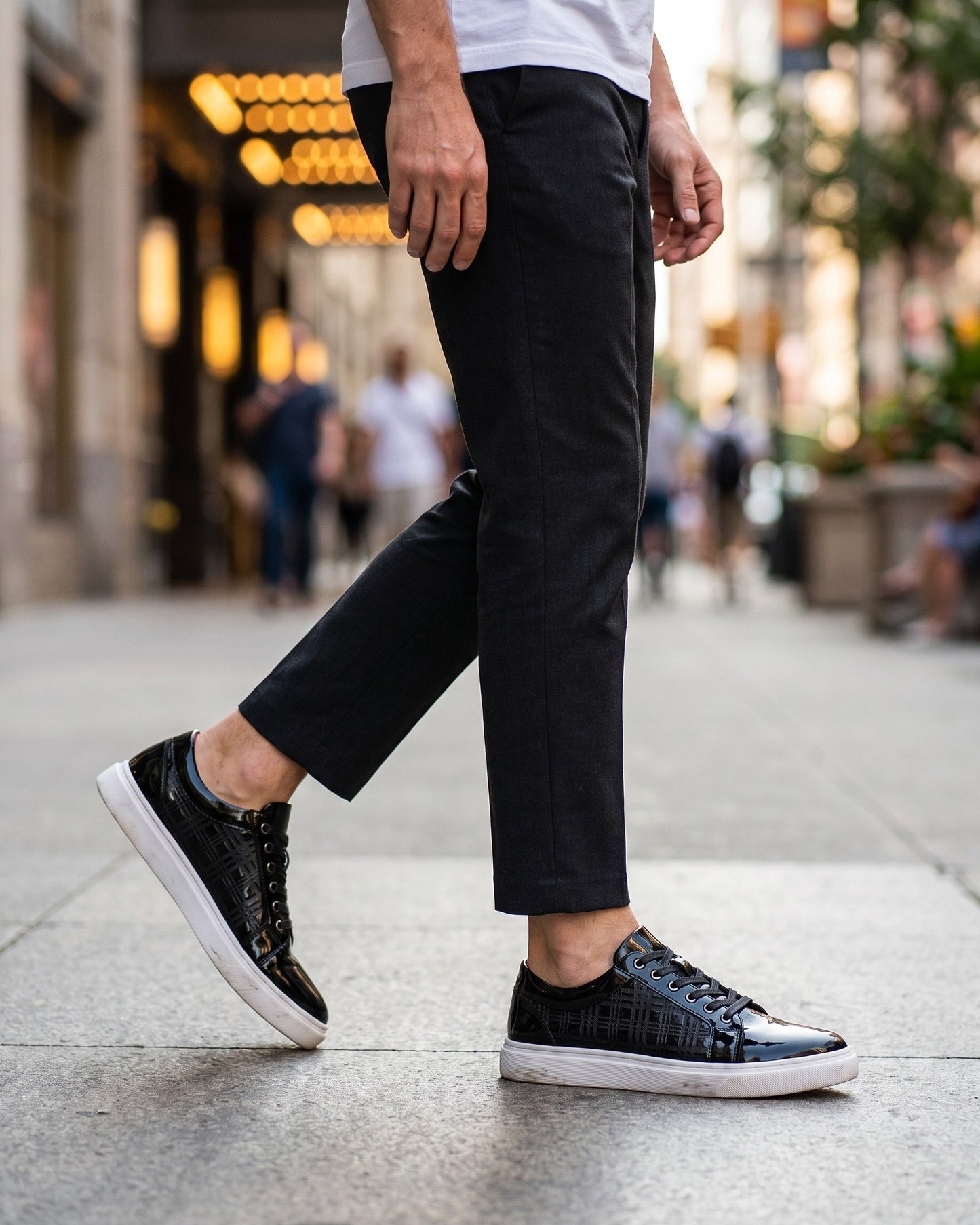 Marino Patent-Effect Sneakers