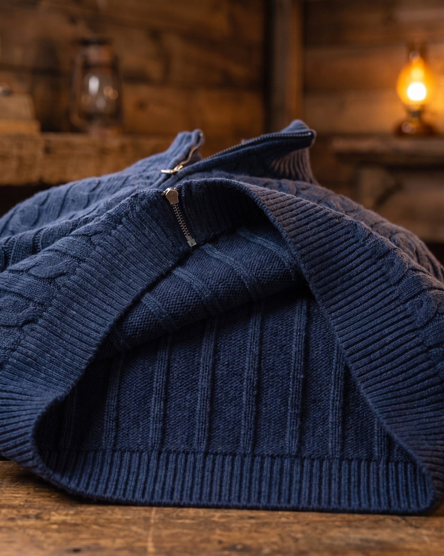 Vicente Cable Knit Quarter-Zip Sweater