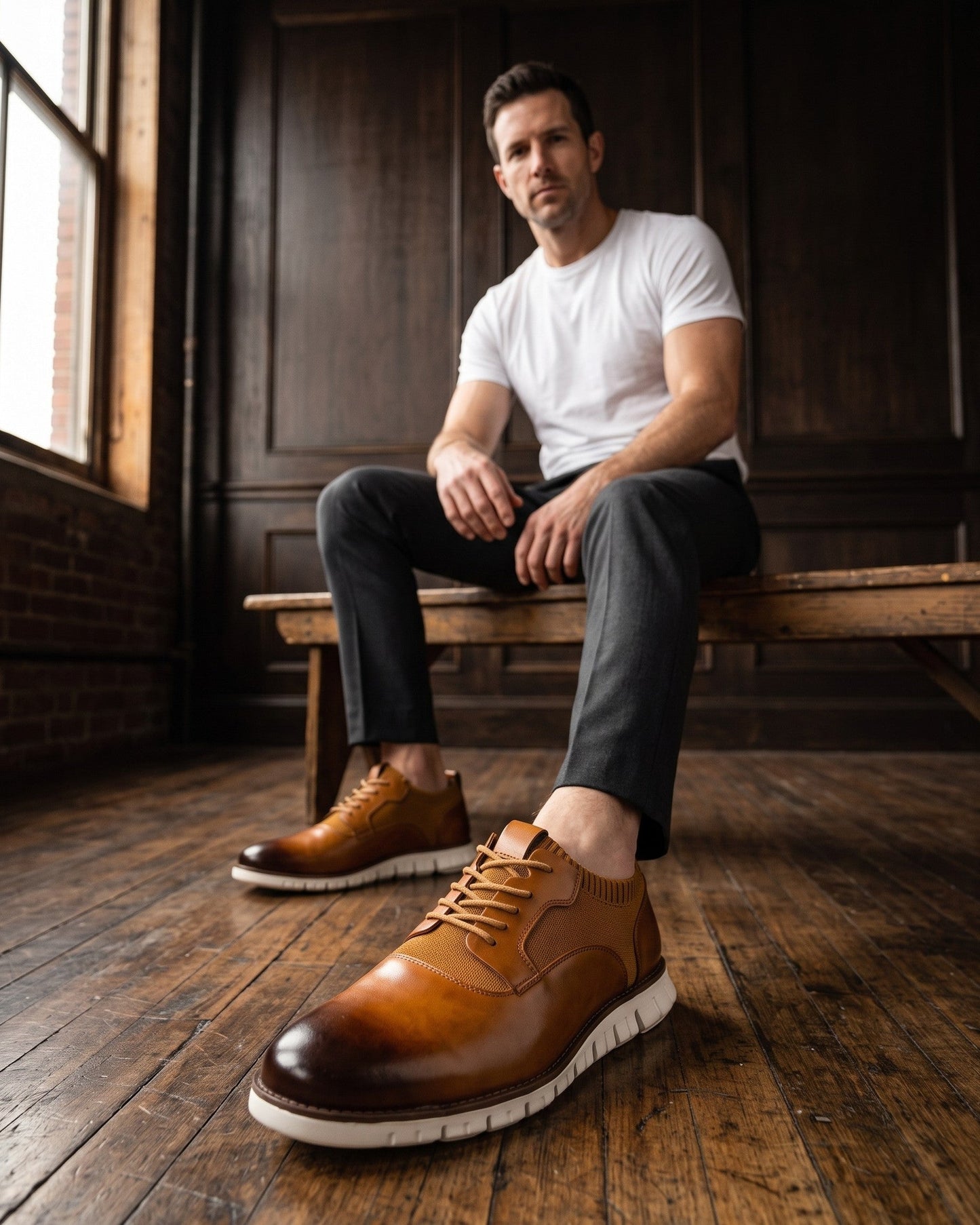 Emilio Faux Leather Hybrid Sneaker