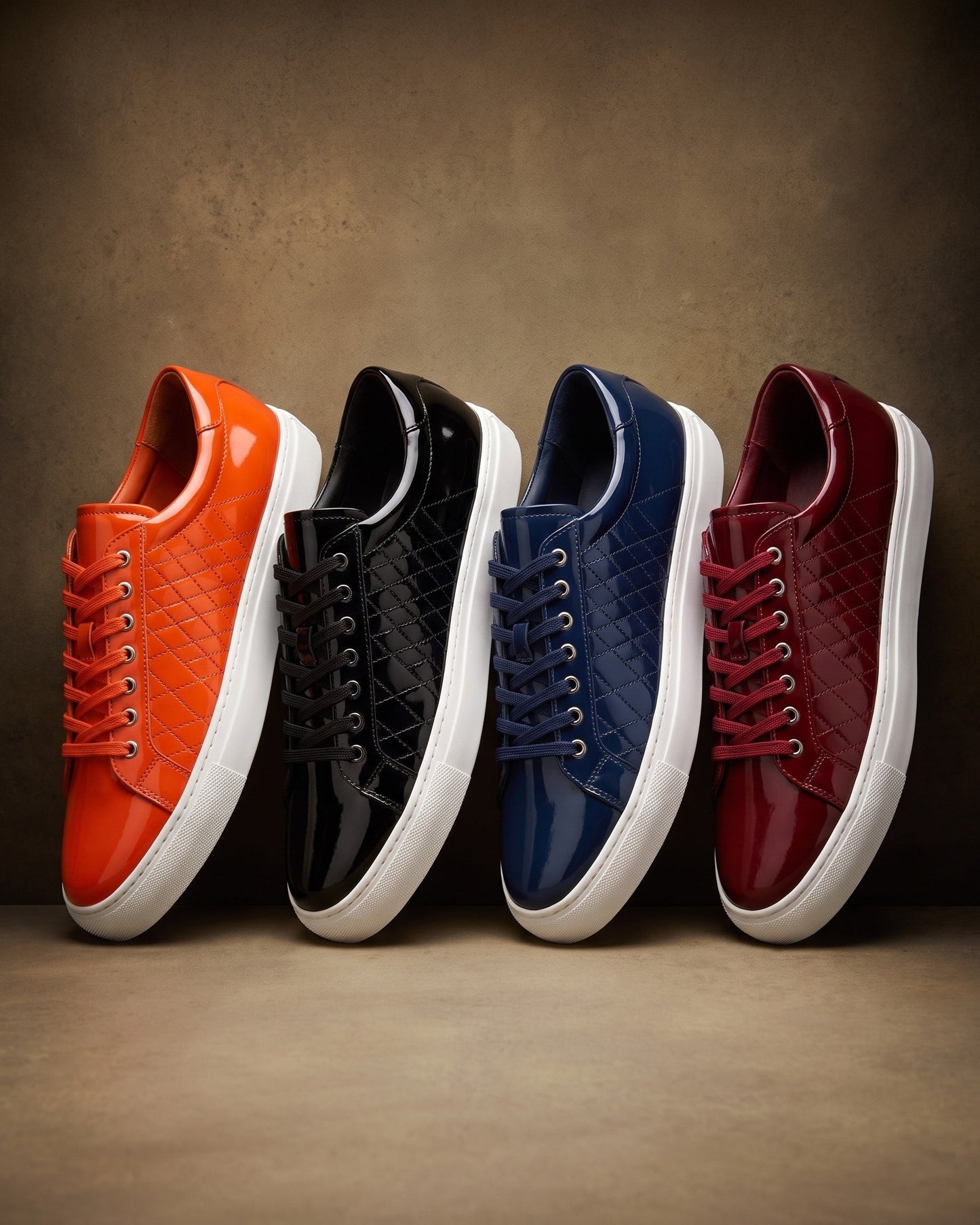 Marino Patent-Effect Sneakers