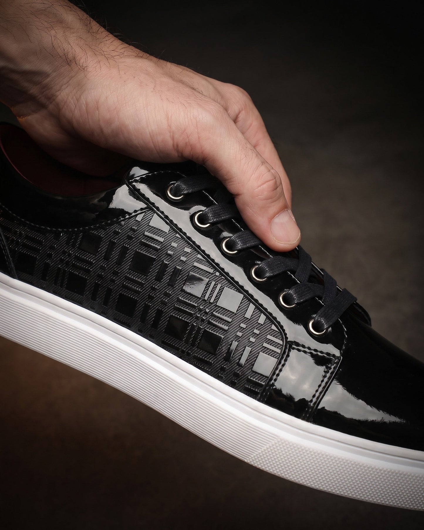 Marino Patent-Effect Sneakers